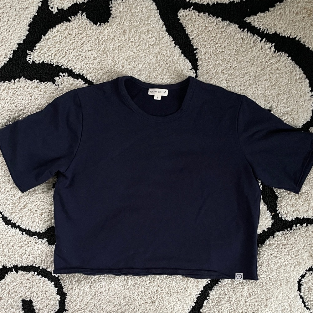 Sunday Citizen organic French terry tee blue S